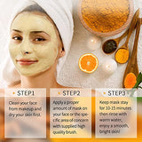 Turmeric Vitamin C Clay Mask, SHVYOG Vitamin C Clay Facial Mask with Kaolin Clay and Turmeric for Dark Spots, Skin Care Turmeric Face Mask for Controlling Oil and Refining Pores 5.29 Oz