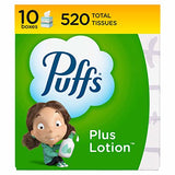 Puffs Plus Lotion Facial Tissues, 10 Cubes, 52 Tissues Per Cube, 10 Count