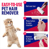 ChomChom Pet Hair Remover - Reusable Cat and Dog Hair Remover for Furniture, Couch, Carpet, Car Seats and Bedding - Eco-Friendly, Portable, Multi-Surface Lint Roller & Animal Fur Removal Tool