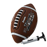Franklin Sports Playbook Junior Football - Football for Kids - Soft Foam Cover - Extra Grip Laces - Play Diagrams Included - Perfect First Football - Air Pump Included