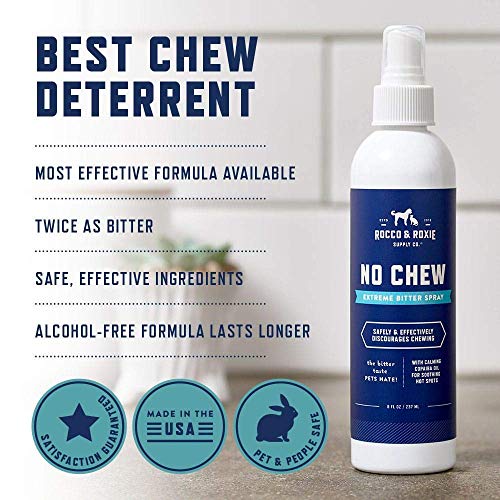 Rocco & Roxie No Chew Spray for Dogs - More Bitter Than Apple Pet Corrector – Dog Training Essentials to Stop Chewing – Best Alcohol Free Anti Chew Puppy Deterrent Formula for Puppies and Cats