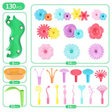 CENOVE Toddler Toys Gifts for 3 4 5 6 7 Year Old Girls and Boys,Flower Garden Building Toy STEM Educational Activity Preschool Boys Girls Toys Age 3-6(130 Pcs)