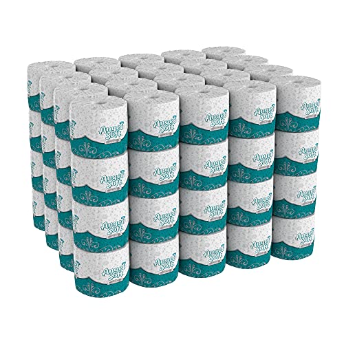 Georgia-Pacific Angel Soft ps 16880 White 2-Ply Premium Embossed Bathroom Tissue, 4.05" Length x 4.0" Width (Case of 80 Rolls, 450 Sheets Per Roll)