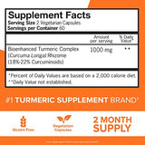 Turmeric Curcumin Capsules, Qunol Turmeric 1000mg With Ultra High Absorption, Joint Support Supplement, Extra Strength Tumeric, Vegetarian Capsules, 2 Month Supply, 120 Count (Pack of 1)