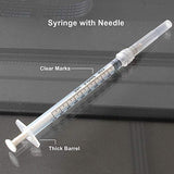 BSTEAN 25 Pack 1ml Disposable Syringe with 27Ga 1/2 Inch Needle, Individual Package