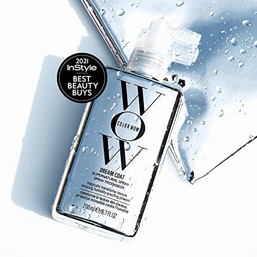 Color Wow Dream Coat Supernatural Spray – Multi-award-winning anti-frizz spray keeps hair frizz-free for days no matter the weather with moisture-repellant anti-humidity technology; glass hair results