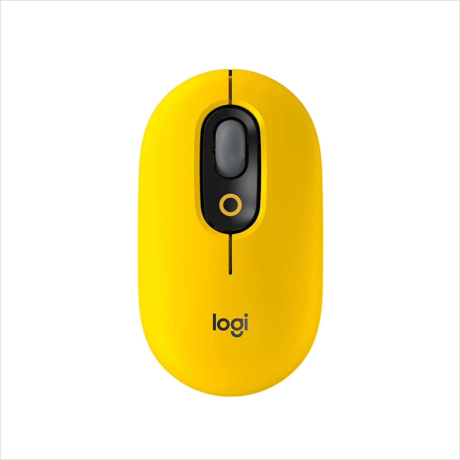 Logitech POP Mouse, Wireless Mouse with Customizable Emojis, Silenttouch Technology, Precision/Speed Scroll, Compact Design, Bluetooth, USB, Multi-Device, OS Compatible - Blast Yellow