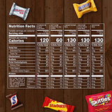 SNICKERS Chocolate Candy, SKITTLES Original Chewy Candy, STARBURST Original Chewy Candy & 3 MUSKETEERS Mixed Variety Bulk Halloween Candy - 80.36oz/260 Pieces