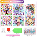 Arts and Crafts for Kids Ages 8-12 & 6-8,RTHPY Window Suncatcher Diamond Painting Kits by Numbers for Girl Ages 7 9 11 Year Old Gem Art for Kids Ages 9-12 Birthday Gift Idea for Teens (Nature)