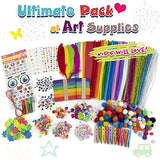 Olly Kids Arts and Crafts Supplies Set- 1000+ Pieces Giftable Craft Box for Kids: DIY Craft Supplies for Toddlers, School Project, and Homeschool
