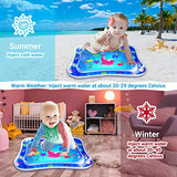 ZMLM Baby Tummy-Time Water Mat: Infant Christmas Toy Gift Activity Play Mat Inflatable Sensory Playmat Babies Belly Time Pat Indoor Small Pad for 3 6 9 Month Newborn Boy Girl Toddler Fun Game
