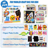 Mojitodon Arts and Crafts for Kids - 35 Projects Toddler Activities Craft Box, Preschool Craft Kit, Art Supplies for Kids Ages 3,4,5,6,7,8 Years Old, Party for Games Christmas Birthday Gift