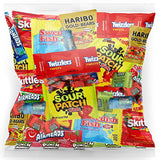 Halloween Bulk Assorted Fruit Candy - Starburst, Skittles, Swedish Fish, Air Heads, Jolly Rancher, Sour Punch, Sour Patch Kids, Haribo Gold-Bears Gummi Bears & Twizzlers (32 Oz Variety Fun Pack) by Variety Fun