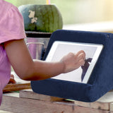 The Tab Stand - Pillow Pad Ultra Multi-Angle Soft Tablet Stand, Comfortable Angled Viewing for iPad & Tablets - Navy