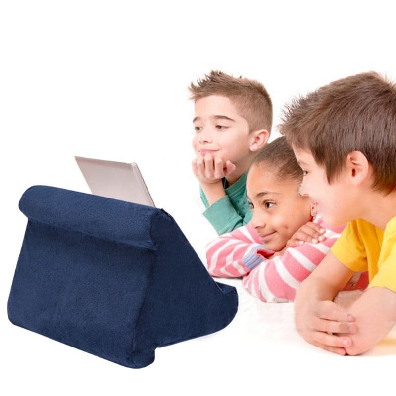 The Tab Stand - Pillow Pad Ultra Multi-Angle Soft Tablet Stand, Comfortable Angled Viewing for iPad & Tablets - Grey